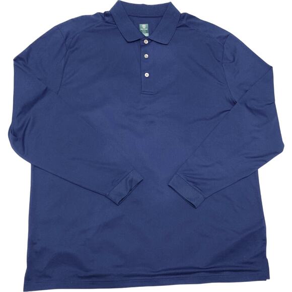 Pro Tour Airplay Mens Blue Golf Shirt Size XXL Long Sleeve Collar Polo Style - Picture 11 of 12